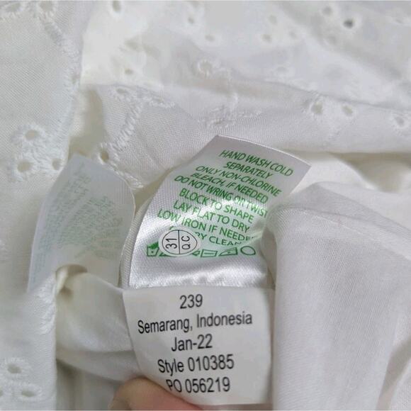 Lilly Pulitzer Emie Dress Resort White Ditsy Vine Eyelet Ruffle Sweetheart Sz 8 - Picture 11 of 11